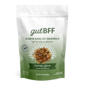 gutBFF prebiotic, superfood honey glow granola with lion's mane front side package